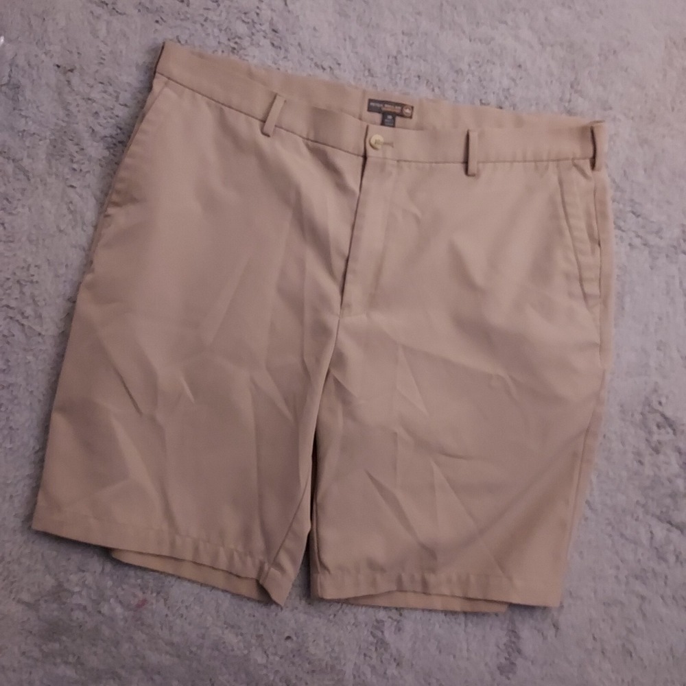 Peter Millar Shorts Mens 38 Salem Crown Sport Golf Chino Preppy Casual Beige